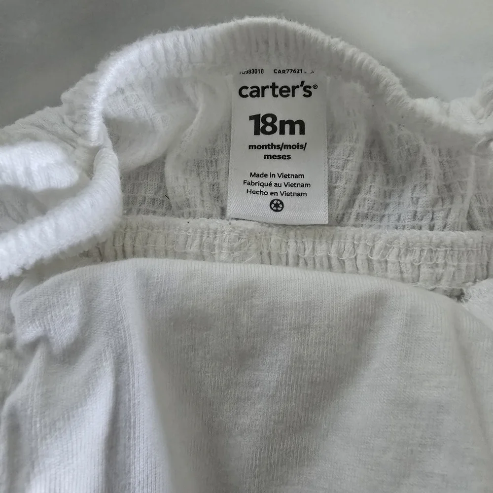 Carter's White Ruffled Romper - Picture 3 of 3
